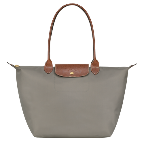 Longchamp Le Pliage Original L Canvas, Recycled canvas Women\'s Shoulder Bags Grey | 236-MOUSTQ