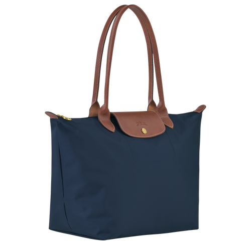 Longchamp Le Pliage Original L Canvas, Recycled canvas Women's Shoulder Bags Blue | 239-RQZNCW