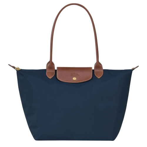 Longchamp Le Pliage Original L Canvas, Recycled canvas Women\'s Shoulder Bags Blue | 239-RQZNCW