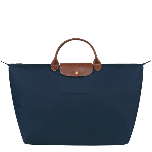 Longchamp Le Pliage Original L Canvas, Recycled canvas Women\'s Travel Bags Blue | 381-ETXKRP