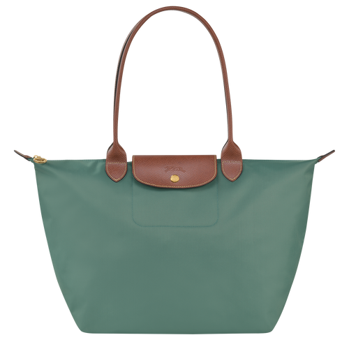 Longchamp Le Pliage Original L Canvas, Recycled canvas Women\'s Shoulder Bags Green | 412-YQAFGR