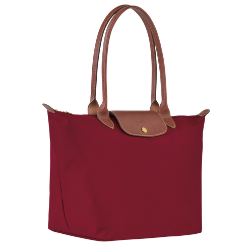 Longchamp Le Pliage Original L Canvas, Recycled canvas Women's Shoulder Bags Red | 496-CSTXNU