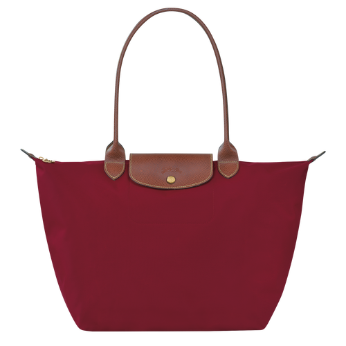 Longchamp Le Pliage Original L Canvas, Recycled canvas Women\'s Shoulder Bags Red | 496-CSTXNU