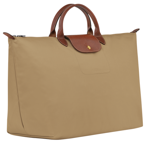 Longchamp Le Pliage Original L Canvas, Recycled canvas Men's Travel Bags Beige | 734-GOWDZF