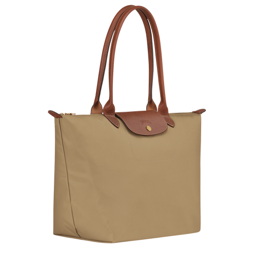 Longchamp Le Pliage Original L Canvas, Recycled canvas Women's Shoulder Bags Beige | 754-TUXSZC