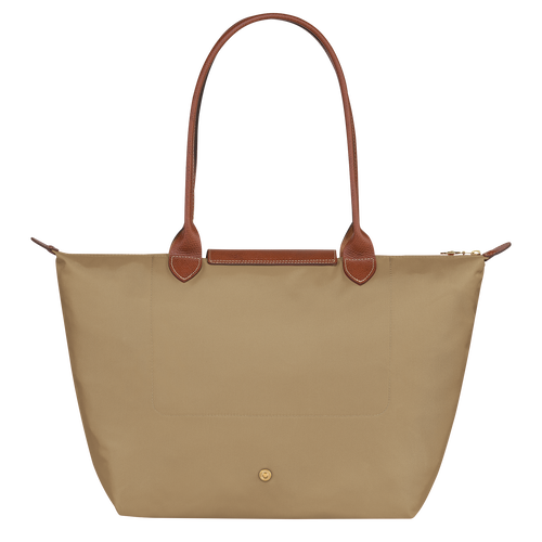 Longchamp Le Pliage Original L Canvas, Recycled canvas Women's Shoulder Bags Beige | 754-TUXSZC