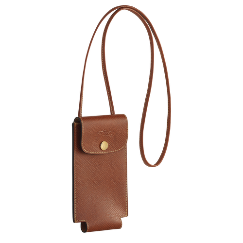 Longchamp Le Pliage Original Leather Men's Phone Case Brown | 687-UAISQD