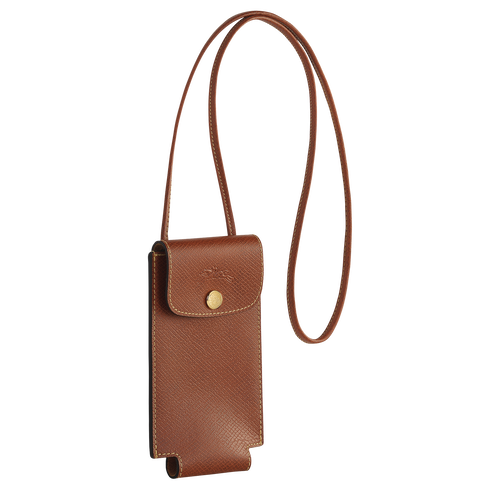 Longchamp Le Pliage Original Leather Women's Phone Case Brown | 867-NOMIQL