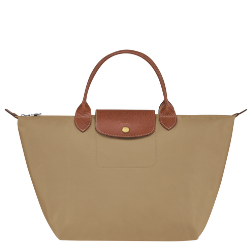 Longchamp Le Pliage Original M Canvas, Recycled canvas Women\'s Top-handle Bags Beige | 159-ZPUYAS