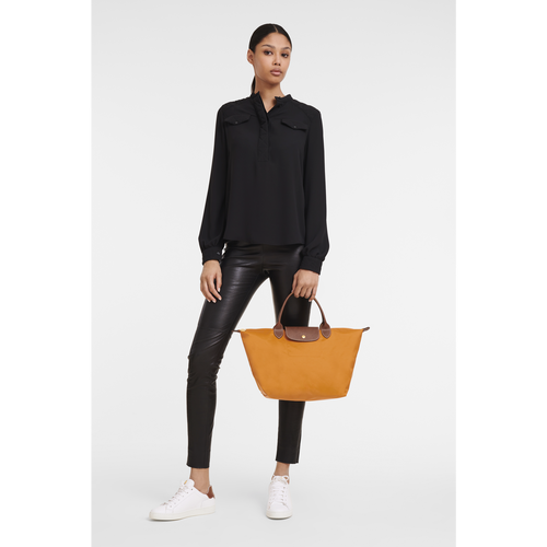 Longchamp Le Pliage Original M Canvas, Recycled canvas Women's Top-handle Bags Orange | 410-GWCROF