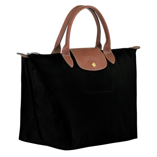 Longchamp Le Pliage Original M Canvas, Recycled canvas Women's Top-handle Bags Black | 460-QXROPT