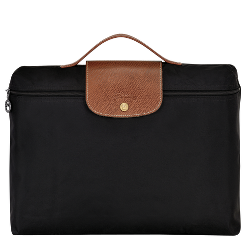 Longchamp Le Pliage Original S Canvas, Recycled canvas Men\'s Briefcase Black | 205-EZYLUO