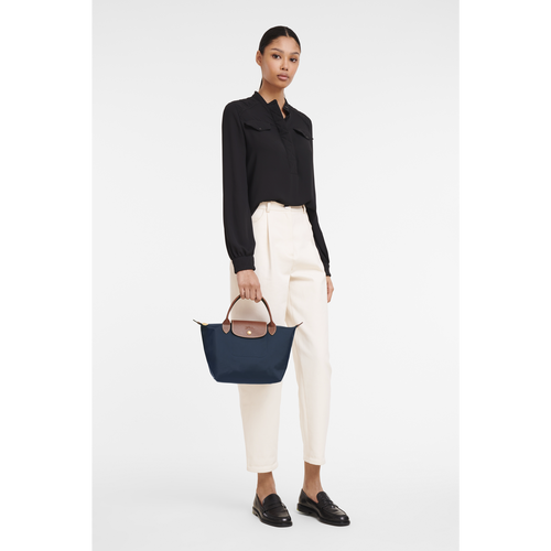 Longchamp Le Pliage Original S Canvas, Recycled canvas Women's Top-handle Bags Blue | 853-ZXDVLY