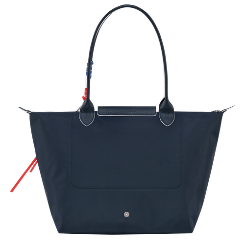 Longchamp Le Pliage Très Paris L Canvas, Recycled canvas Women's Shoulder Bags Blue | 079-YJESMH