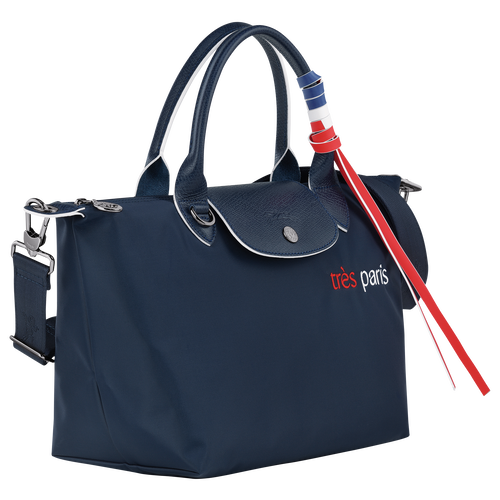 Longchamp Le Pliage Très Paris S Canvas, Recycled canvas Women's Top-handle Bags Blue | 796-DMOLUP