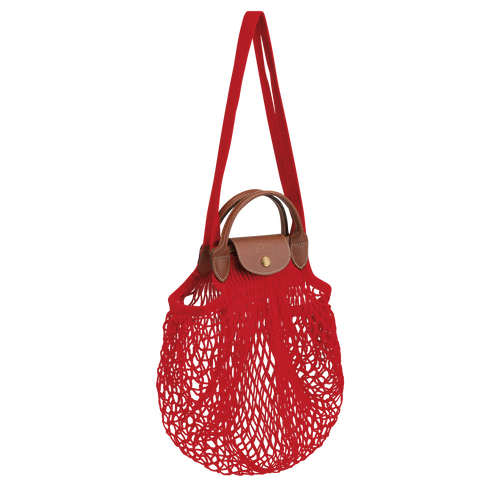 Longchamp Le Pliage filet Canvas Women's Shoulder Bags Red | 293-ADZQJL