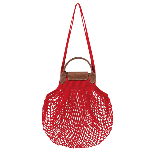 Longchamp Le Pliage filet Canvas Women's Shoulder Bags Red | 293-ADZQJL