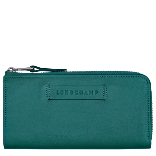 Longchamp Long 3D Leather Women\'s Wallets Green | 840-RQEICS