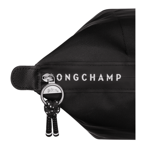 Longchamp Long Le Pliage Energy Canvas, Recycled canvas Women's Shoulder Bags Black | 349-LOCHRT