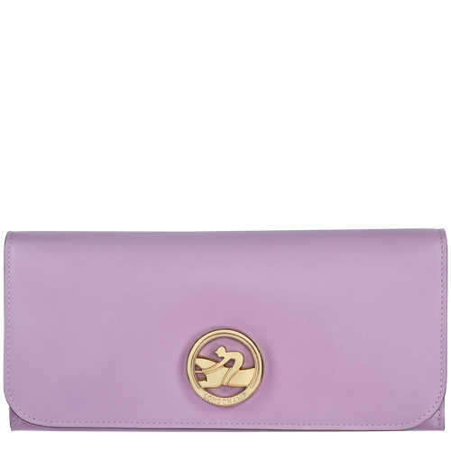 Longchamp Long continental Box-Trot Leather Women\'s Wallets Purple | 493-SGFWXZ