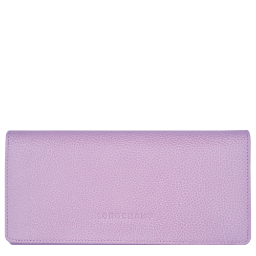 Longchamp Long continental Le Foulonné Leather Women\'s Wallets Purple | 304-OBPMIS