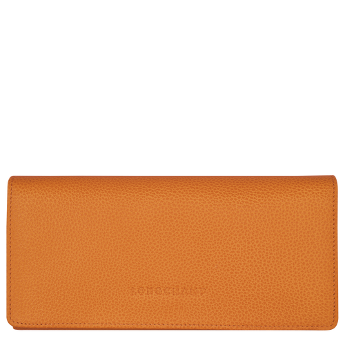 Longchamp Long continental Le Foulonné Leather Women\'s Wallets Orange | 590-QVLNXP