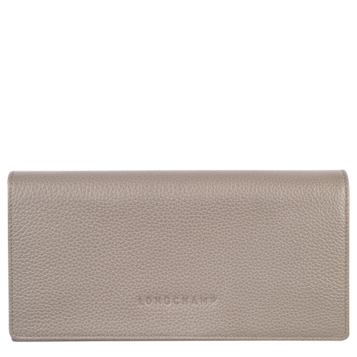 Longchamp Long continental Le Foulonné Leather Women\'s Wallets Grey | 803-YQLWEV