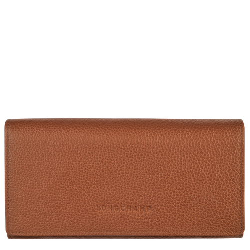 Longchamp Long continental Le Foulonné Leather Women\'s Wallets Brown | 809-VSGJBK