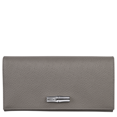 Longchamp Long continental Roseau Leather Women\'s Wallets Grey | 021-GUZSFD