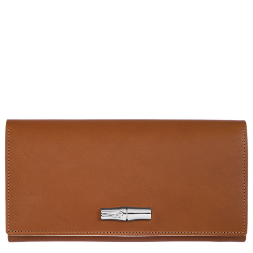 Longchamp Long continental Roseau Leather Women\'s Wallets Brown | 504-GPJYAR