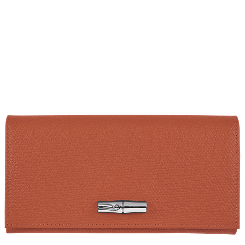 Longchamp Long continental Roseau Leather Women\'s Wallets Orange | 602-ADIJUL