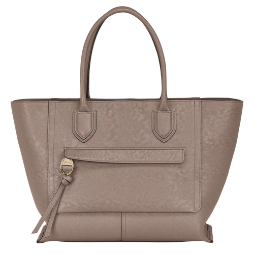 Longchamp Mailbox L Leather Women\'s Top-handle Bags Beige | 325-XCLIGT