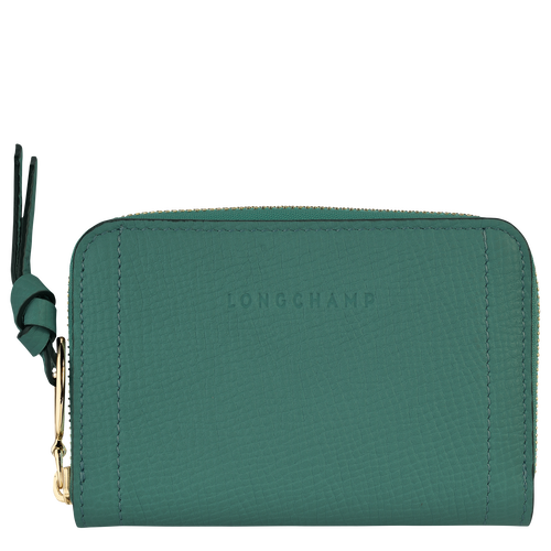 Longchamp Mailbox Leather Women\'s Coin Purses Green | 891-NBJYWP