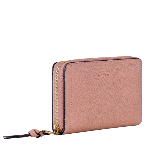 Longchamp Mailbox Leather Women's Compact Wallets Pink | 201-GVNBAK