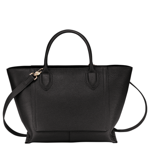 Longchamp Mailbox M Leather Women's Top-handle Bags Black | 106-PFYHEI