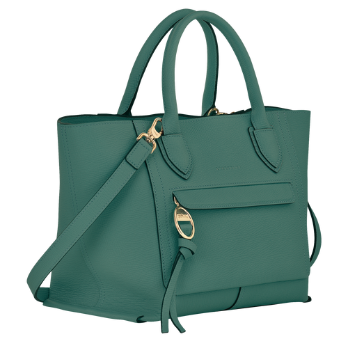 Longchamp Mailbox M Leather Women's Top-handle Bags Green | 596-KFZWYE