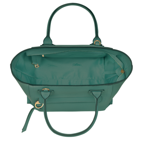 Longchamp Mailbox M Leather Women's Top-handle Bags Green | 596-KFZWYE