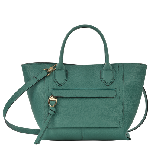 Longchamp Mailbox M Leather Women\'s Top-handle Bags Green | 596-KFZWYE