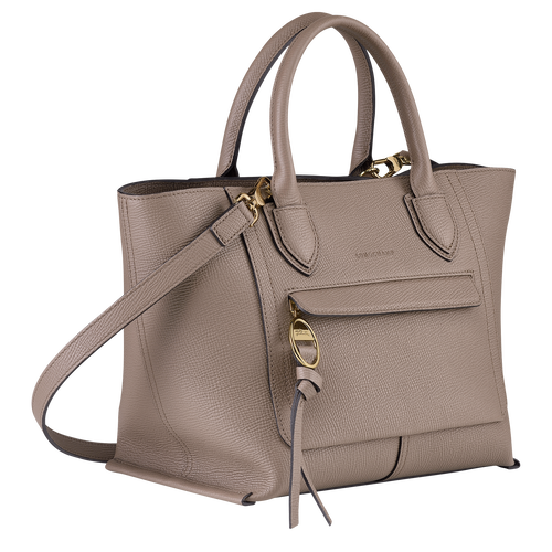 Longchamp Mailbox M Leather Women's Top-handle Bags Beige | 904-EUFSQT