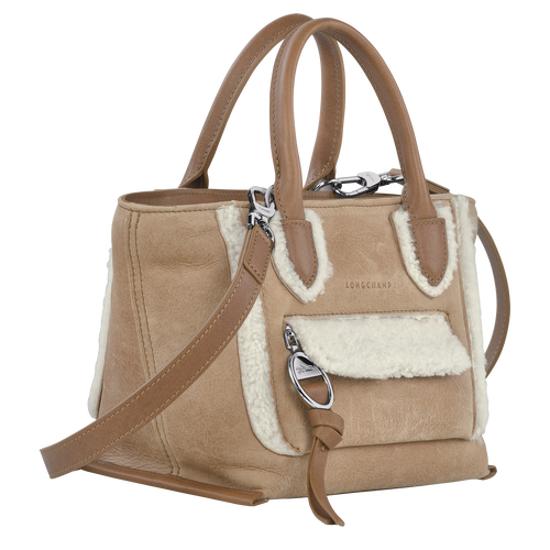 Longchamp Mailbox S Leather Women's Mini Bag Beige | 357-CAXFMW