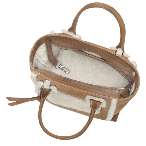 Longchamp Mailbox S Leather Women's Mini Bag Beige | 357-CAXFMW