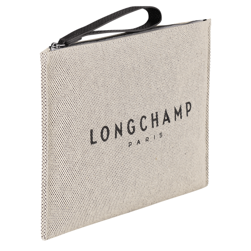 Longchamp Roseau Canvas Men's Pouches Beige | 138-HIVXUT