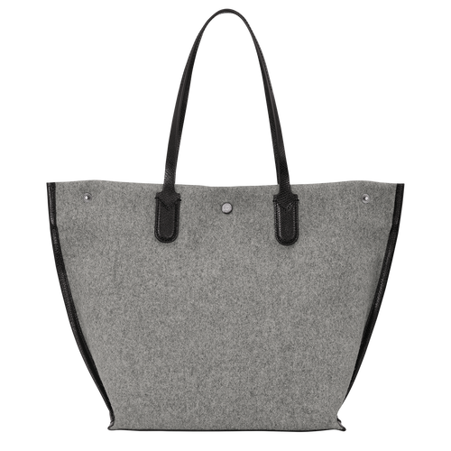 Longchamp Roseau Essential L Canvas Women's Shoulder Bags Grey | 459-BHYARU