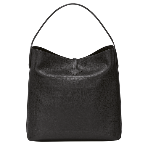 Longchamp Roseau Essential Leather Women's Shoulder Bags Black | 042-XFECRG