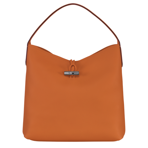 Longchamp Roseau Essential Leather Women\'s Shoulder Bags Orange | 048-MDKEGL