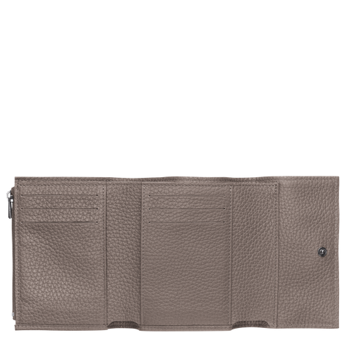 Longchamp Roseau Essential Leather Women's Compact Wallets Grey | 125-WRUXIG