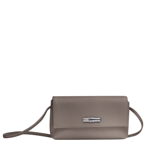 Longchamp Roseau Essential Leather Women\'s Pouches Grey | 346-HTFKUR