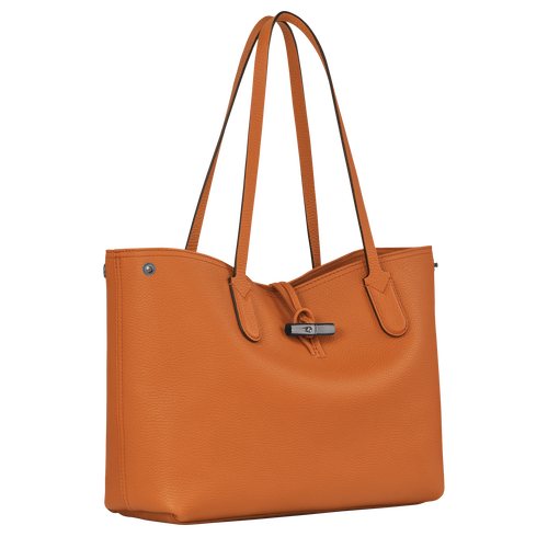 Longchamp Roseau Essential Leather Women's Shoulder Bags Orange | 678-MNLRGE