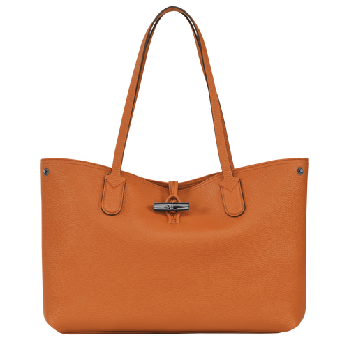 Longchamp Roseau Essential Leather Women\'s Shoulder Bags Orange | 678-MNLRGE