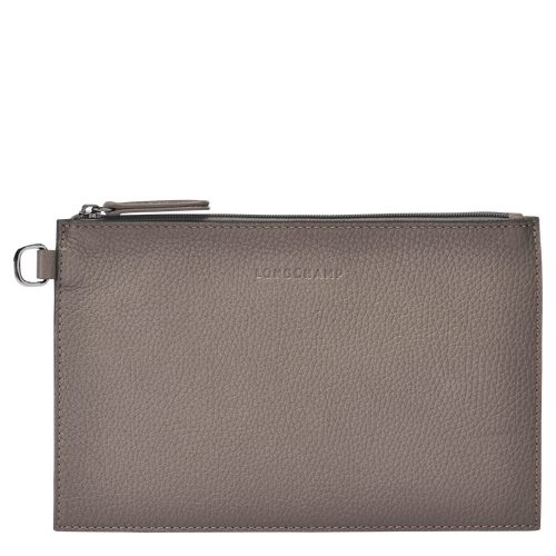 Longchamp Roseau Essential Leather Women\'s Pouches Grey | 953-KJMYOG